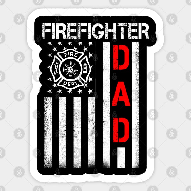 Firefighter Dad Sticker by Otis Patrick